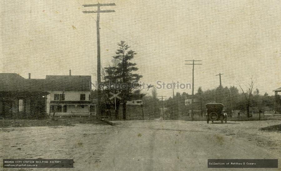 Postcard: Main Street West from Boston & Maine Railroad, Candia, New Hampshire